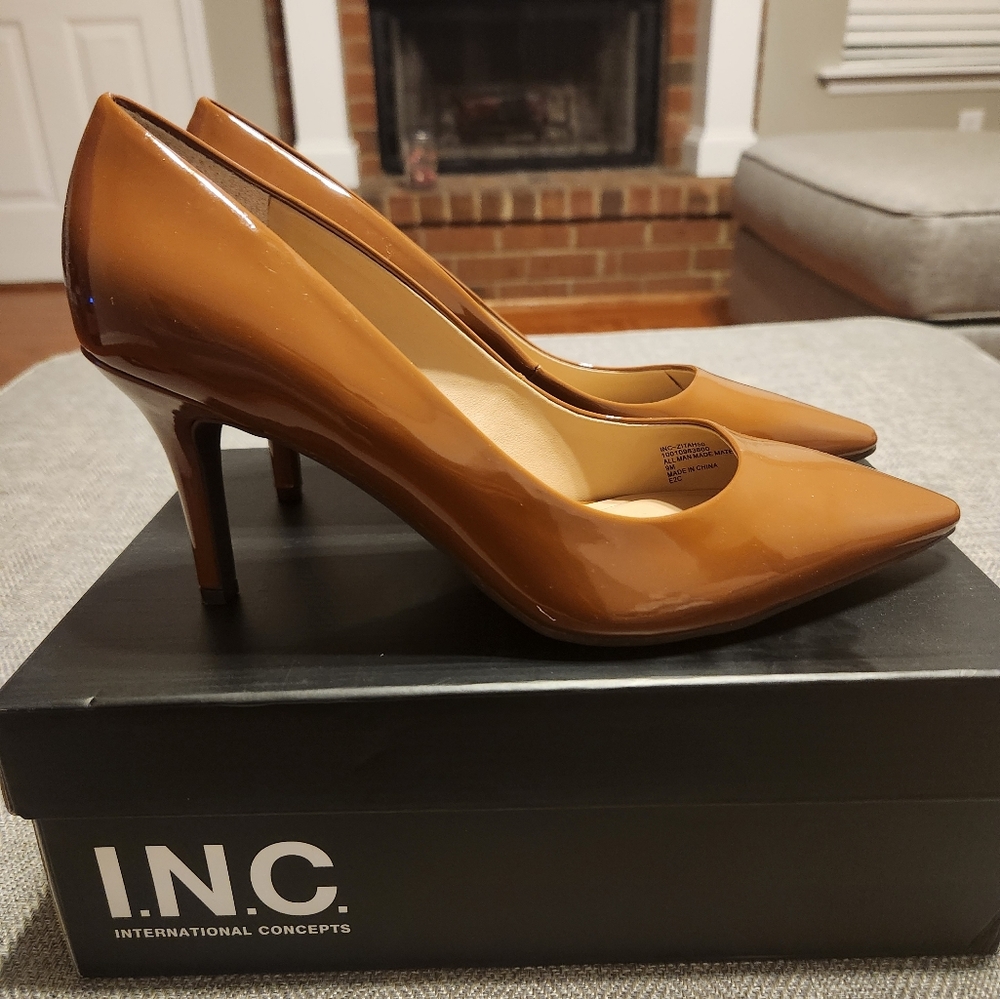 I.N.C. International Concepts Zitah Cognac Pumps Sz. 9